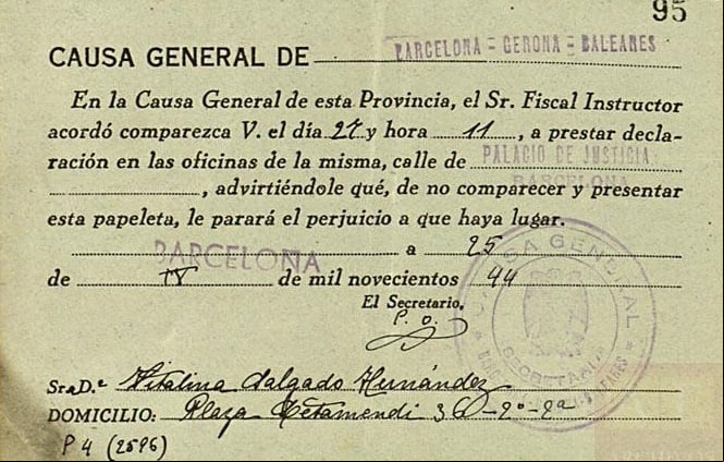 Documentos correspondientes a Causa General del A.H.N.Subdirecci??n General de los Archivos EstatalesMinisterio de Cultura.Espa??a