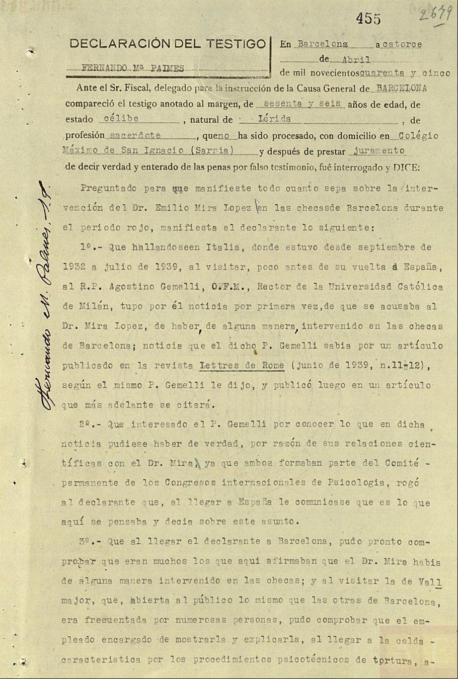 Documentos correspondientes a Causa General del A.H.N.Subdirecci??n General de los Archivos EstatalesMinisterio de Cultura.Espa??a