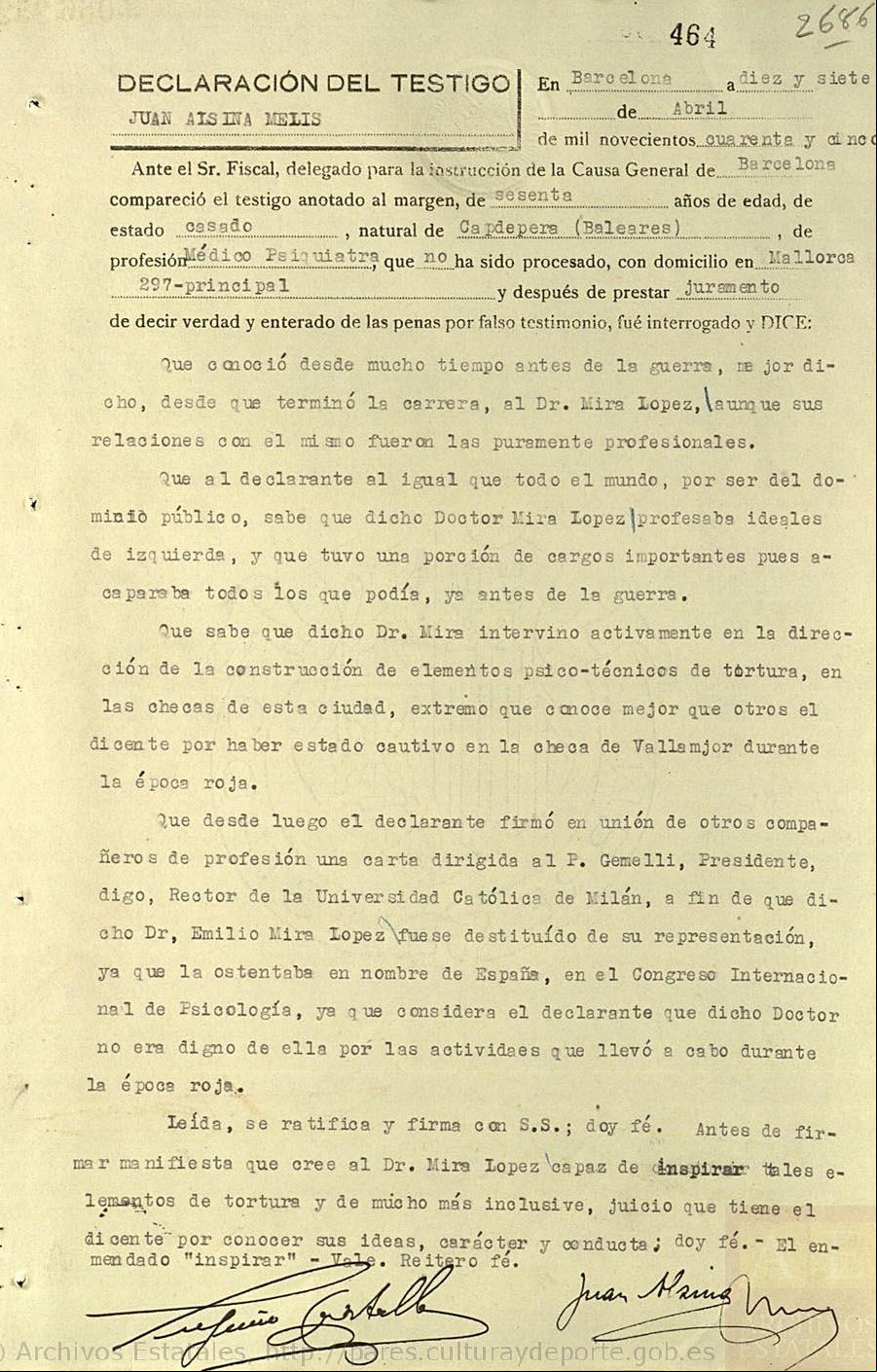 Documentos correspondientes a Causa General del A.H.N.Subdirecci??n General de los Archivos EstatalesMinisterio de Cultura.Espa??a