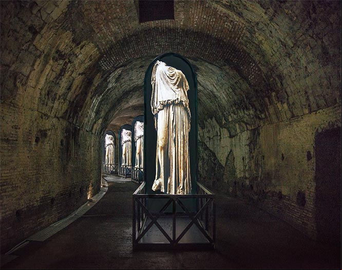Los túneles subterráneos de las termas de Caracalla.