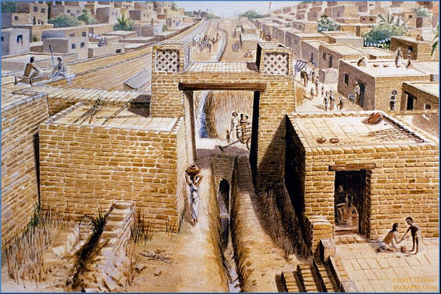Reconstrucción de la ciudad de Harappa