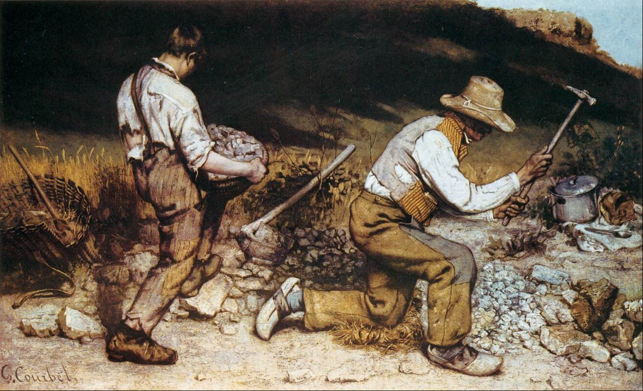 1 A) Los picapedreros, de Courbet